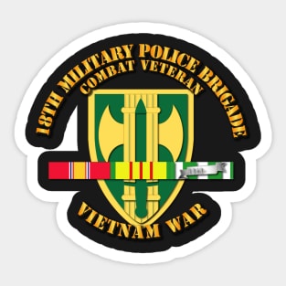 18th MP Bde - Vietnam War  w SVC Ribbons Sticker